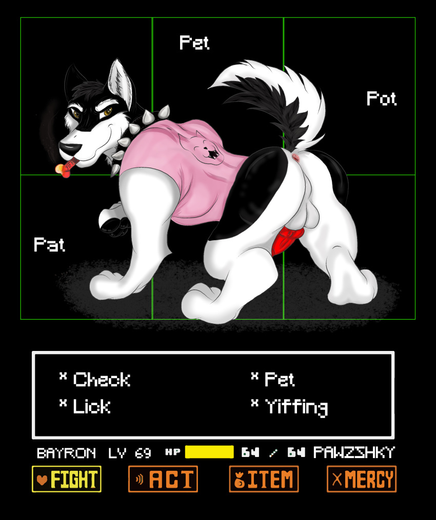 animal_genitalia animal_penis anus balls canine_penis doggo_(undertale) feral game_(disambiguation) male male_only pawzzhky penis undertale video_games