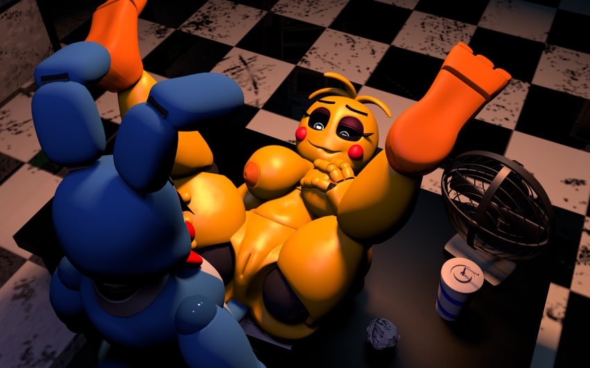 anal anal_sex anal_sex animatronic animatronic_female big_ass big_breasts blue_body feet five_nights_at_freddy's five_nights_at_freddy's_2 fnaf fnaf2 robot robot_boy robot_girl toy_bonnie_(fnaf) toy_chica_(fnaf) yellow_body