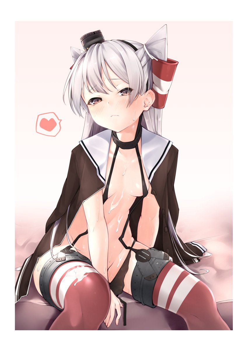 amatsukaze_(kantai_collection) cum kantai_collection open_shirt tagme zetsuriinu_(kairyougata)