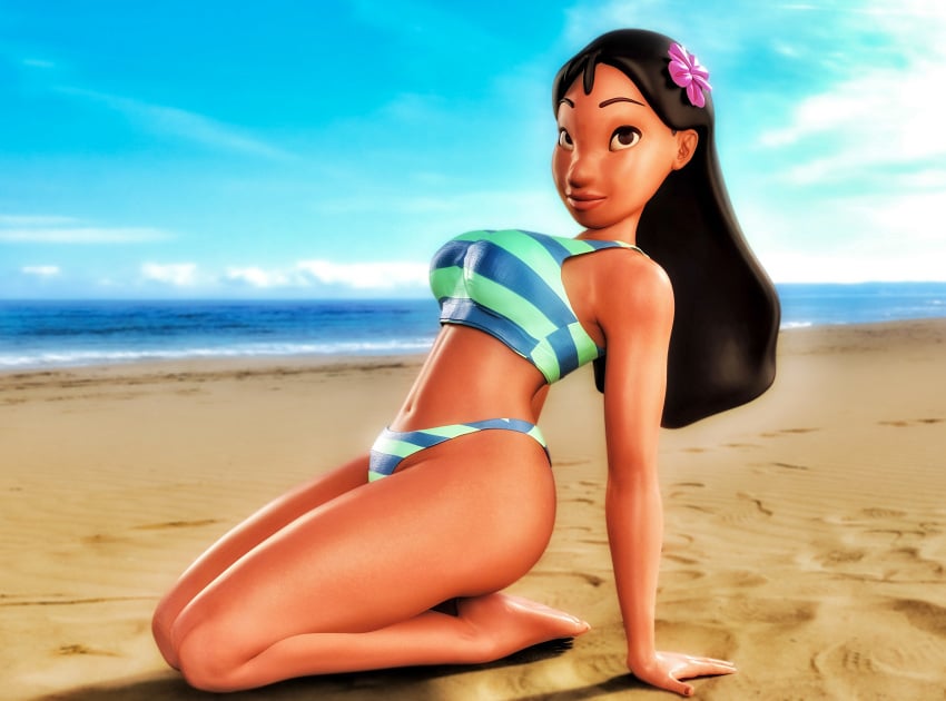 1girls 3d 3d_(artwork) 3d_model 3d_render 3dcg 3dx agent_4_tea_se7en athletic athletic_female bathing_suit beach belly belly_button big_breasts bikini bikini_bottom bikini_top black_hair brown_eyes brown_skin brown_skinned_female cartoon_character cartoony curvaceous curves curvy curvy_ass curvy_body curvy_female curvy_figure curvy_hips curvy_thighs cute cute_expression cute_face cute_smile dark-skinned_male dark_skin disney disney_princess feet female female_focus female_only fit fit_female flower_in_hair hawaii hawaiian hawaiian_flower hawaiian_tropic high_resolution highres hourglass_figure imminent_sex indigenous lilo_and_stitch long_hair midriff nani_pelekai native navel ocean ocean_background oil oiled oiled_body oiled_skin oily oily_skin on_knees pacific_islander pinup pinup_(style) pinup_girl pinup_girls pinup_pose shiny_body shiny_skin smile smiling soles solo solo_focus striped_bikini striped_swimsuit striped_swimwear swimsuit swimwear tanned tanned_body tanned_female tanned_girl tanned_skin thick thick_ass thick_butt thick_female thick_hips thick_legs thick_thighs thighs toned toned_body toned_female toned_stomach tropical tropical_setting voluptuous voluptuous_female