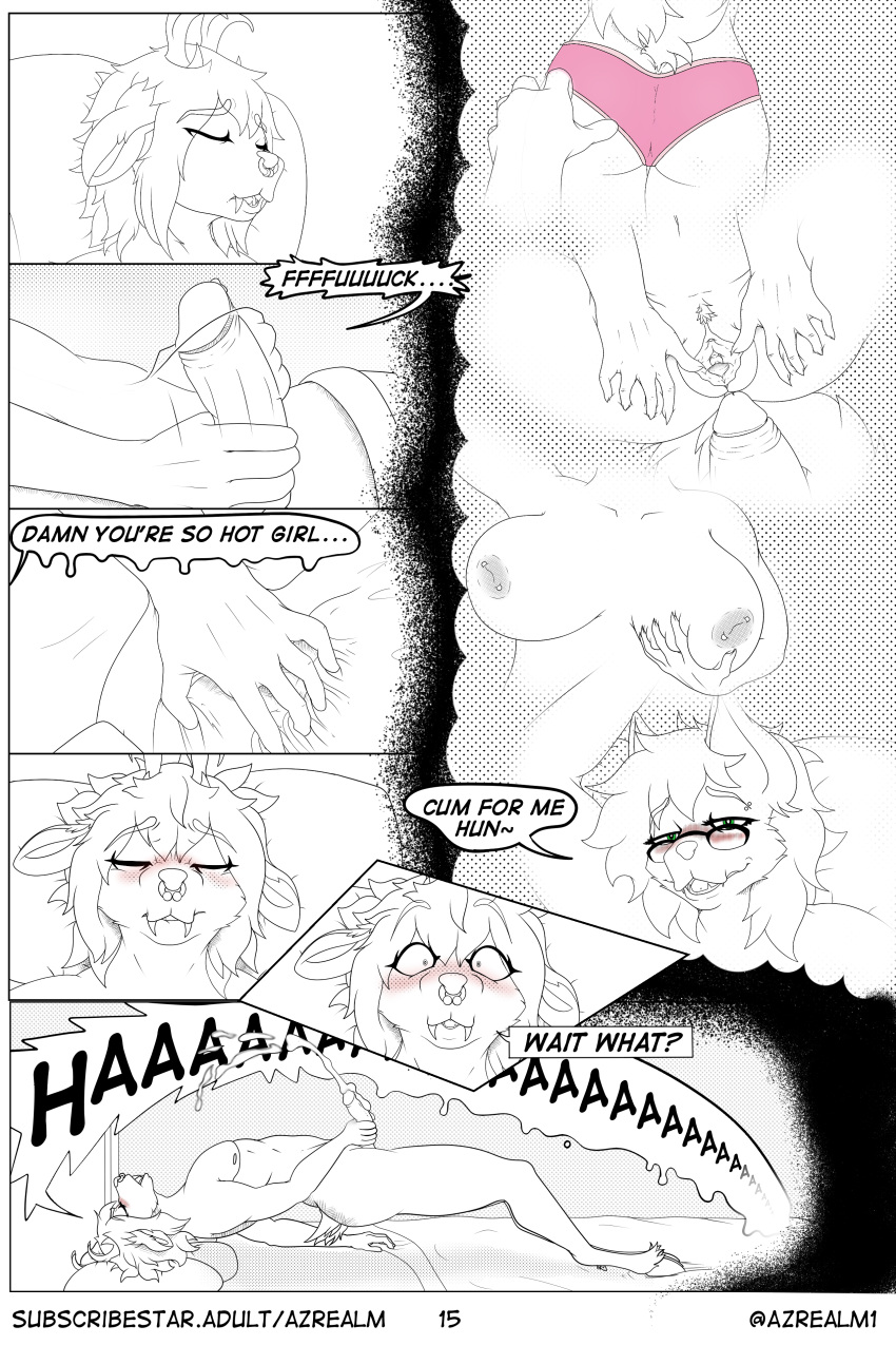 abs absurd_res anthro antlers azrealm azrealm1 bed bedroom blush breasts canid canine canis clothing comic deer domestic_dog dream duo ejaculation eyewear fangs female furniture genitals glasses grabbing_sheets handjob hi_res holding_breast horn humor husky incest_(lore) male male/female mammal manga_style nipples nordic_sled_dog penile penis piercing pillow pubes pussy sex speech_bubble spitz spread_pussy spreading tail teeth text underwear