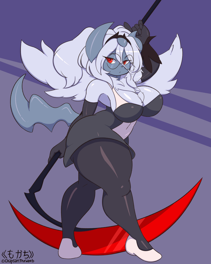 absol big_breasts breasts chapsan cleavage female furry huge_breasts pokemon pokemon_(species) thick_thighs wide_hips