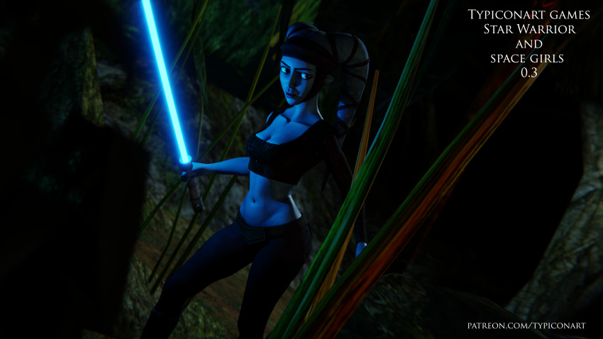 1girls 3d aayla_secura big_ass big_breasts big_butt blender blender_(software) blender_cycles breasts clothed patreon patreon_username self_upload solo solo_female star_wars typiconart walking