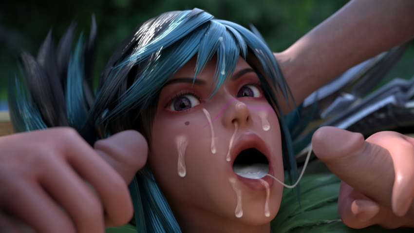 3d alicecry cum cum_in_mouth cum_on_face handjob open_mouth penis soul_calibur tira