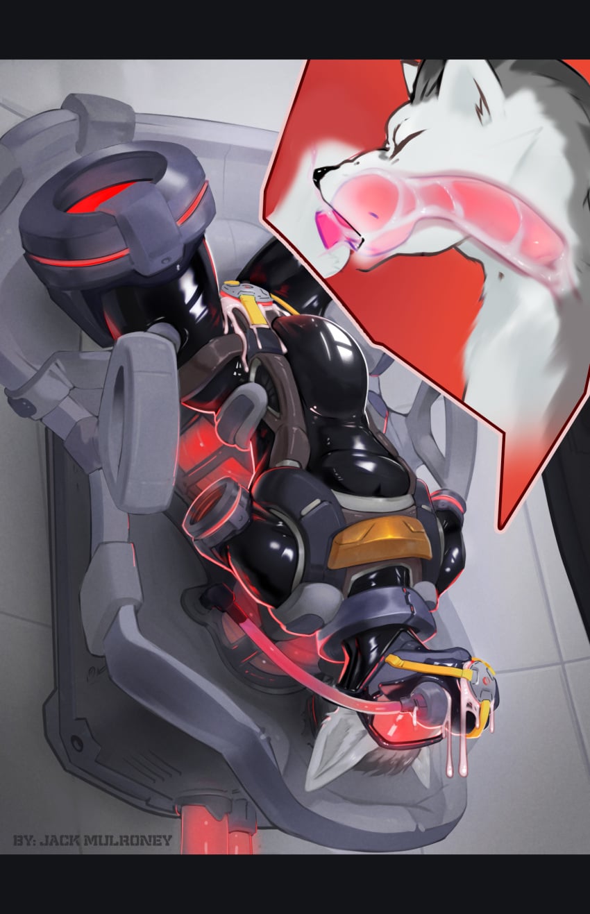 abdominal_bulge amputation amputee animal_genitalia animal_penis anthro armless auto_cum_inflation autofellatio balls bdsm belt bodily_fluids bondage bondage_gear bound canid canine canine_genitalia canine_penis canis chastity_device clothing collar cum cum_in_mouth cum_inflated_belly cum_inflation cum_inside cum_on_face decro_(twistedsnakes) deep_throat disability drone dronification forced fur gag gag_mask gagged genital_fluids genitals grey_body grey_fur hi_res humiliation inflation jack_mulroney jacket knot knotted_penis latex latex_clothing latex_skinsuit latex_transformation letterbox living_battery locked male mammal mask masturbation metal_collar neck_tuft oral oral_masturbation oral_penetration penetration penile penile_masturbation penis permanent portal portal_chastity portal_ring quadruple_amputee restrained science_fiction sensory_deprivation skinsuit slave solo tight_clothing topwear transformation tube tube_gag tuft upside_down victim wearing_mask white_body white_fur wolf