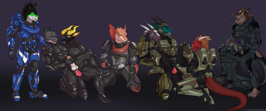 anal andrekek anthro armor blanch bullet50000 canine clothing cyraxx dragon eglan fellatio furrtek furry gear grael-dragon group halo_(series) leather lizard male mammal no_humans oral raygon reptile rubber scalie sex soldier spartan_(halo) suit turbotracks_(character) wolf wolfje87 yaoi