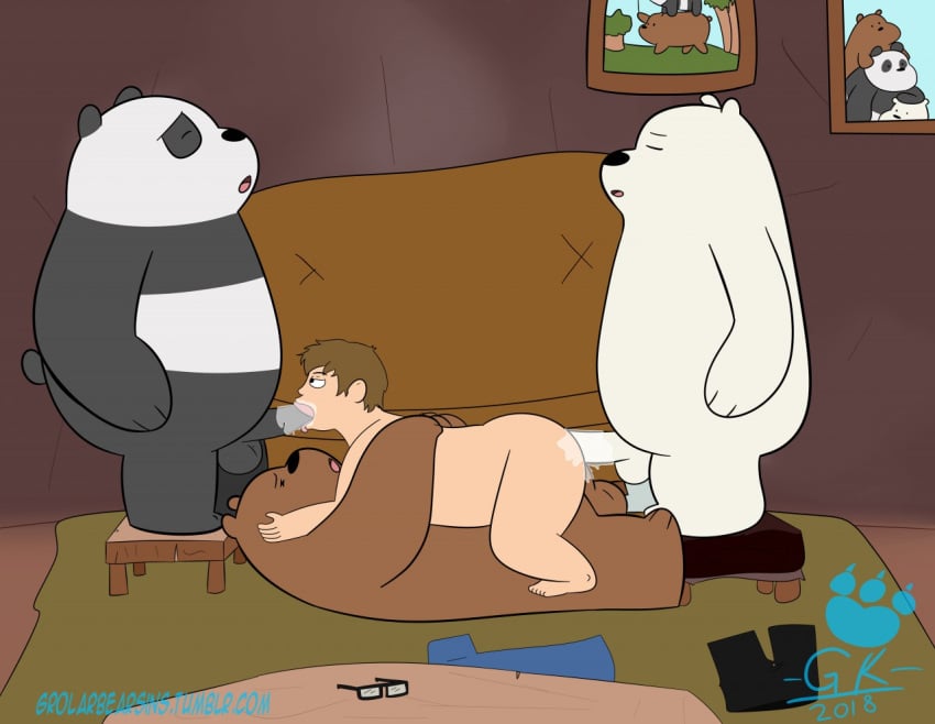 2018 anal anal_sex bear bunnybara cartoon_network cum cum_in_ass cum_in_mouth cum_inside double_anal double_penetration from_behind_(disambiguation) grizzly_(wbb) grizzly_bear group group_sex hug human humanoid_penis ice_bear inside interspecies male mammal oral panda panda_(wbb) penetration penis polar_bear sex slightly_chubby spitroast technical_incest threesome we_bare_bears yaoi