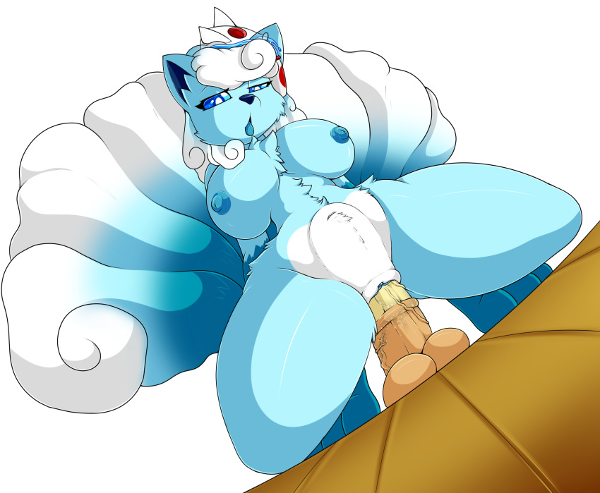 1girls 3_toes alolan_vulpix alpha_channel anthro anthrofied areolae belly big_breasts big_ears big_tail blue_eyes blue_fur blue_nipples blue_nose blue_pussy blue_sclera blue_tongue breasts canine clitoris countershading deerrobin dildo dipstick_tail equine_dildo eyelashes female female_only fox fur furry gradient_fur hair half-closed_eyes kneeling large_breasts large_insertion looking_at_viewer masturbation medial_ring multi_tail multicolored_fur multicolored_tail nintendo nipples nude open_mouth original_character penetration pokemon pokemon_(species) pokemon_sm pokemorph pussy pussy_juice sex_toy snout solo spread_legs spreading stomach_bulge tail thick_thighs toes tongue tongue_out toying_self two_tone_fur vaginal_penetration veins video_games vulpix wet white_countershading white_fur white_hair wide_hips