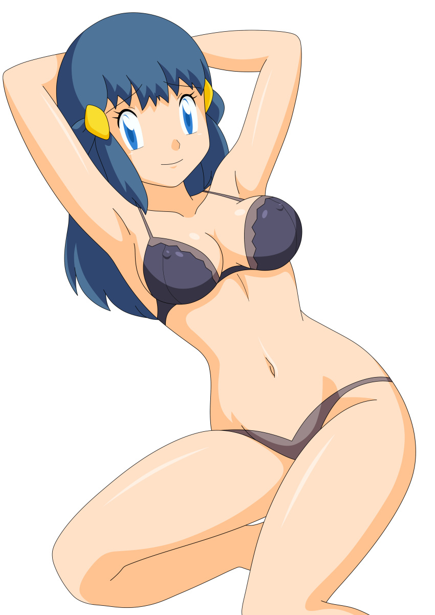 1girls absurdres ass blue_eyes blue_hair busakumas censored dawn_(pokemon) female highres legs long_hair miniskirt nintendo no_panties photoshop pokemon skirt smile thighs vector_trace white_background