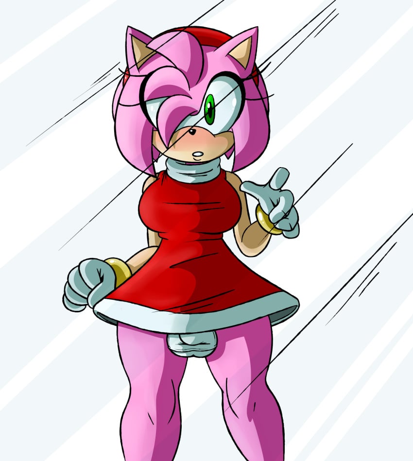 1futa amy_rose bulge diabolussex futanari intersex panties penis_under_skirt solo_futa sonic_(series) story_at_source storyman underwear