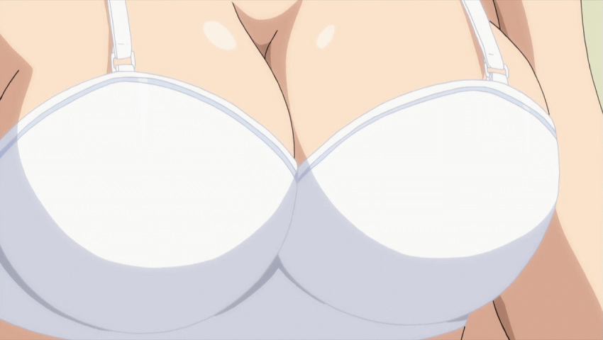 10s animated areolae bounce bouncing_breasts bra breasts close-up female large_breasts leina nipples queen's_blade screencap solo underwear undressing