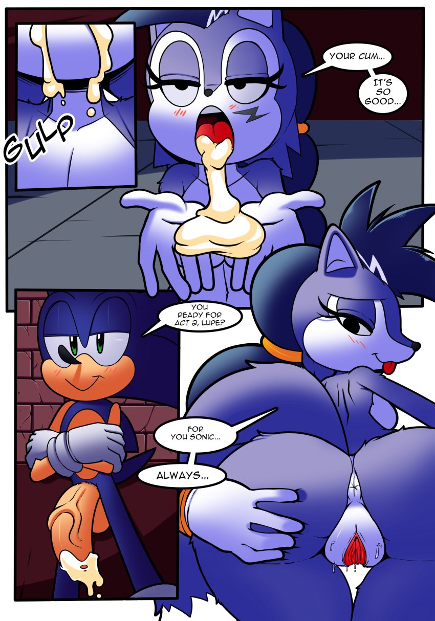 anus ass big_butt big_penis canine cloudz comic cum cum_in_mouth cum_inside female hedgehog huge_butt huge_cock lupe_the_wolf male mammal penis presenting presenting_pussy pussy sonic_(series) sonic_the_hedgehog sonic_the_hedgehog_(archie) sonic_the_hedgehog_(comics) superbunnygt wolf