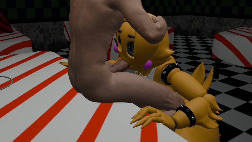 16:9 avian bib bird chicken duo fellatio female five_nights_at_freddy's five_nights_at_freddy's_2 furniture galliform gallus_(genus) genitals hi_res human humanoid humanoid_genitalia humanoid_penis lovetaste_chica machine male male/female mammal oral penile penis phasianid robot robot_anthro robot_humanoid scottgames sex table table_grab table_sex toy_chica_(fnaf) widescreen yellow_body