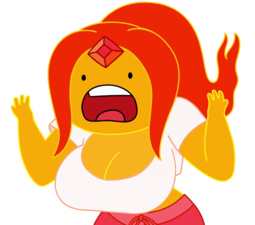 1girls 2d accurate_art_style adventure_time big_breasts breasts edited female female_only flame_princess mrpotato123_ round_breasts tagme