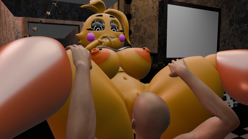 16:9 anthro breasts chica_(fnaf) cunnilingus duo female five_nights_at_freddy&#039;s five_nights_at_freddy&#039;s_2 genitals hi_res human humanoid karmanic_mizery leg_grab looking_at_another looking_pleasured lovetaste_chica machine male male/female mammal nipple_piercing nipples oral piercing robot scottgames sex spread_legs spreading thigh_grab toy_chica_(fnaf) vaginal_penetration widescreen