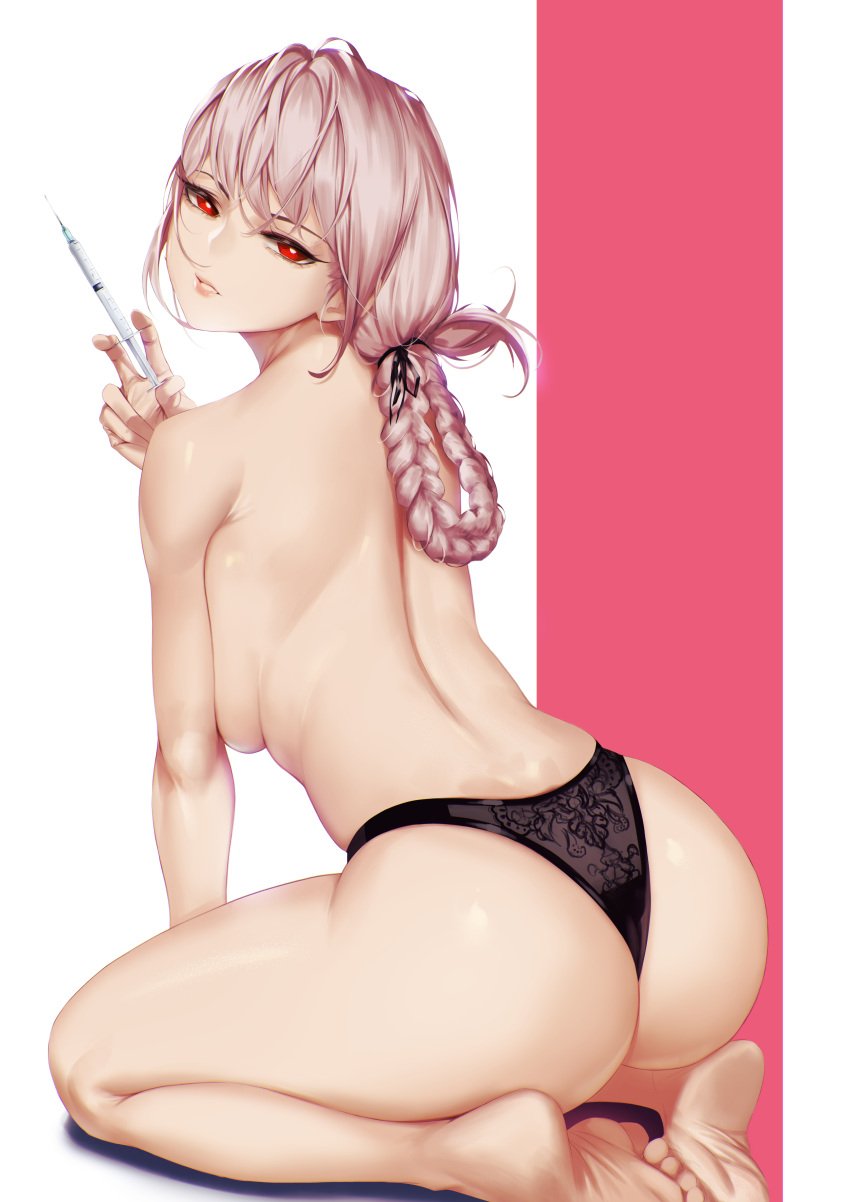 1girls areola ass ass_focus big_ass big_breasts blueorca curvaceous curvy curvy_female fate/grand_order fate_(series) female female_focus female_only florence_nightingale_(fate) hi_res highres light-skinned_female light_skin naked naked_female no_bra nude nude_female round_butt slim_waist solo solo_female solo_focus thick_ass topless wide_hips