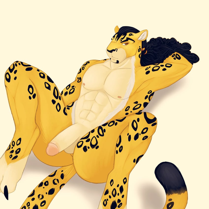 artist_request balls furry leopard male male_focus male_only nude one_piece penis rob_lucci solo