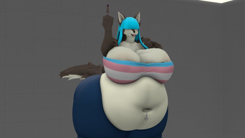 bbw big_breasts breasts cleavage female female_only furry furry_female furry_only huge_breasts kingofthekabuto overweight queenofthekabuto tagme thick_thighs wide_hips