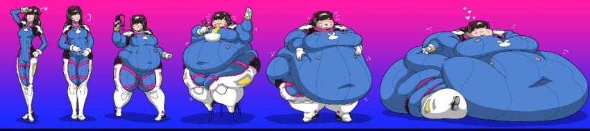 1girls bbw belly big_belly big_breasts breasts chubby chubby_female d.va eating fat huge_ass huge_belly huge_breasts huge_thighs immobile morbidly_obese morbidly_obese_female obese obese_female overwatch overwatch_2 overweight overweight_female skin_tight ssbbw thunder_thighs tight_clothing tight_fit too_big too_big_to_move ussbbw weight_gain