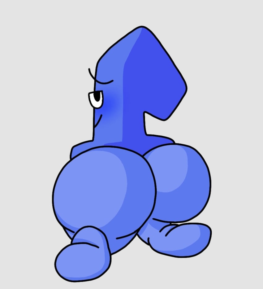 algebralien ass ass_focus back back_view backside battle_for_dream_island bfdi big_butt blue_body blue_skin blush blushing blushing_at_viewer blushing_female color colored female female_only kneeling number object_shows one one_(bfdi) solo thatboringfellow the_power_of_two thick_ass thick_thighs thighs tpot twitter_link white_background yomemibus