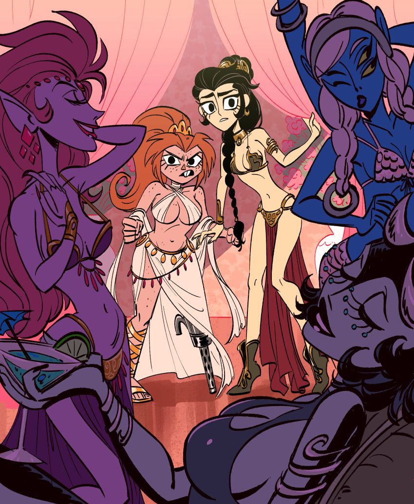 alien_girl alien_humanoid asian asian_female c2ndy2c1d_(artist) cartoon_network female_only genderswap_(mtf) loincloth pelvic_curtain red_hair redhead samurai_jack samurai_jacqueline slave slave_bikini slave_outfit slavegirl the_scotswoman