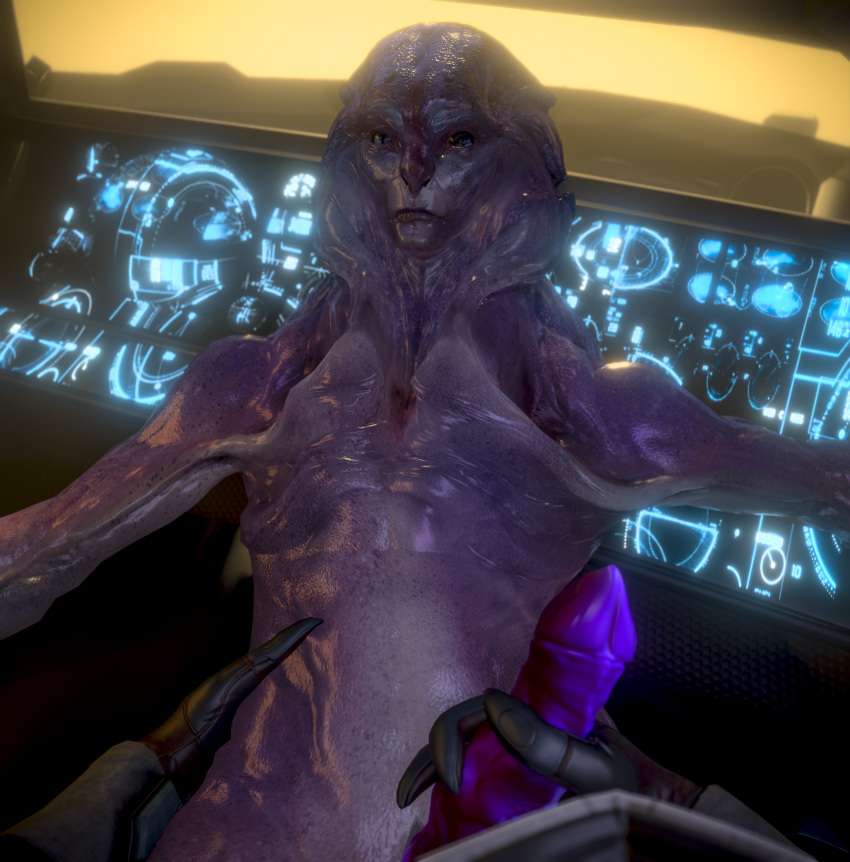 2018 3d alien ambiguous_gender duo handjob hi_res humanoid jaal_ama_darav male male/ambiguous male_focus mass_effect nude ralic_turman sex vetra_nyx video_games