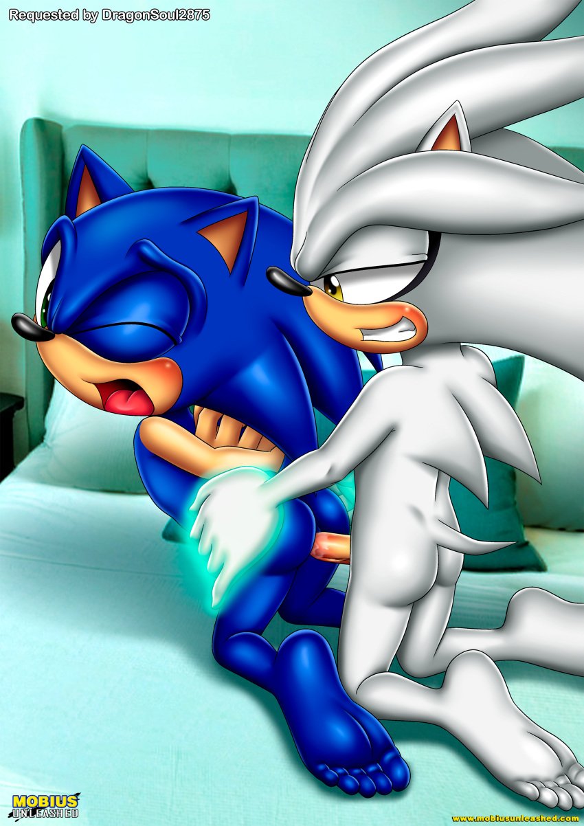 2boys anal anal_penetration anal_sex anthro anus ass barefoot bbmbbf blush gay male male/male male_only mobian_(species) mobius_unleashed one_eye_closed open_mouth palcomix penis pillow_shading sega sex silver_the_hedgehog sonic_(series) sonic_the_hedgehog sonic_the_hedgehog_(series) teeth tongue yaoi