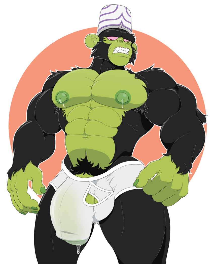 1boy 2018 4_fingers abs anthro anti_dev ape areolae bared_teeth barely_clothed barely_contained beefy biceps big_balls big_bulge big_hands big_muscles big_nipples big_pecs big_penis black_fur bodily_fluids briefs bulge busty cartoon_network chimpanzee clenched_teeth clothed clothing color cowboy_shot crotch_tuft dark_fur digital_media_(artwork) erection erection_under_clothes fangs front_view fur fur_tuft gay genitals green_areola green_fingernails green_nipples green_skin gritted_teeth hairy happy_trail headgear huge_balls huge_cock humanoid lactating lactation large_nipples leaking_milk looking_at_penis looking_down mad_scientist male male_lactation male_only mammal milk mojo_jojo monkey moobs mostly_nude muscles muscular muscular_male muscular_thighs navel nipple_holes nipples nostrils partially_clothed pecs penis penis_base penis_shaped_bulge penis_under_clothes pink_sclera powerpuff_girls precum precum_drip precum_through_clothing precum_through_underwear primate pubic_hair pubic_tuft puffy_nipples red_eyes revealing_clothes scientist sharp_teeth shiny_nipples simple_background solo standing supervillain teeth testicles thick_eyebrows thick_penis thick_thighs tight_clothing tight_underwear tighty_whities topless treasure_trail two-tone_background uncensored underwear underwear_only villain white_underwear