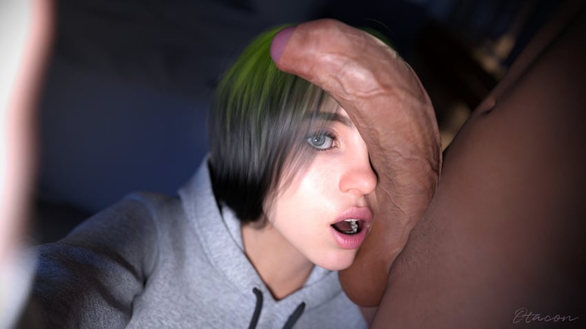 1boy 1boy1girl 1girls 3d ass big_ass big_breasts billie_eilish breasts bust busty cock_worship curvaceous curvy curvy_figure female hips hourglass_figure legs light-skinned_female light_skin male male/female otacon212 penis penis_on_face real_person selfie singer slim_waist straight thick thick_hips thick_legs thick_thighs thighs voluptuous waist wide_hips