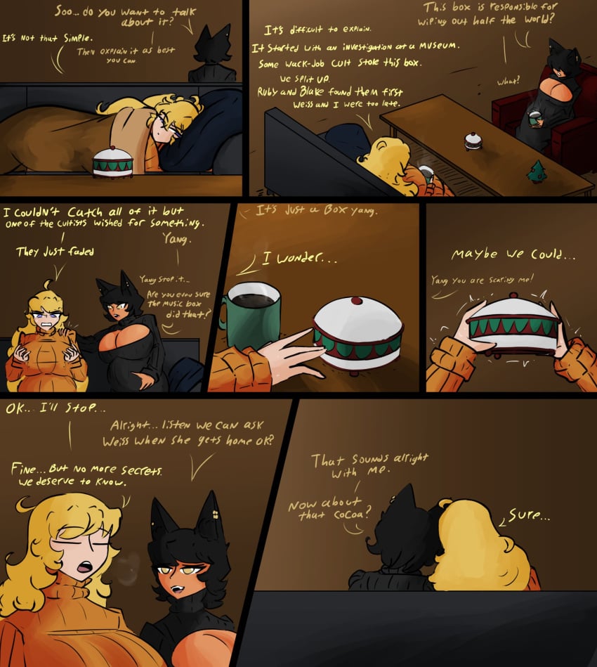 dark-skinned_female female jakearmorsmith kali_belladonna light-skinned_female rwby sad yang_xiao_long