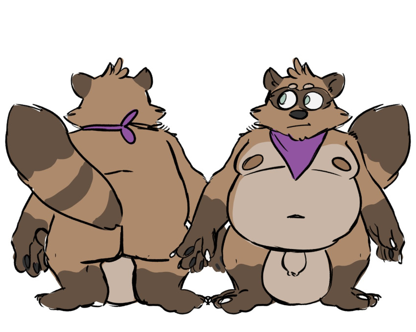 2018 anthro balls belly big_balls canine flaccid huge_balls humanoid_hands hyper hyper_balls male male_only mammal moobs navel nipples overweight overweight_male penis simple_background solo tanuki toynuke white_background