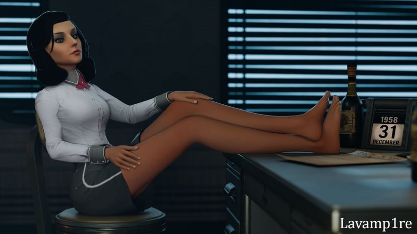 3d bioshock bioshock_infinite burial_at_sea elizabeth_comstock elizabeth_comstock_(burial_at_sea) female female_focus female_only lavamp1re pinup pinup_pose tagme