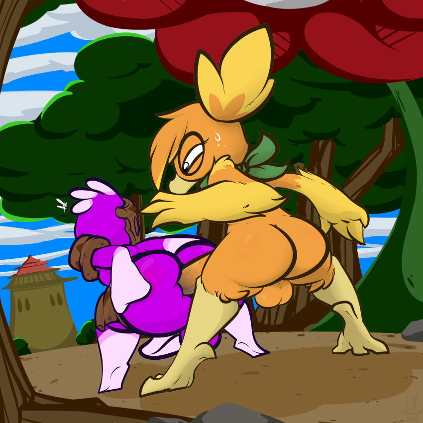 1-upclock 3_toes absurd_res alternate_species anal anal_sex anthro ass avian beak bent_over duo erection feathered_wings feathers hi_res humanoid humanoid_on_anthro humanoidized interspecies male male_penetrating mineral_fauna minior nintendo original_character outside penetration penis pokémon_(species) pokemon sex simple_background testicles toes torchic video_games wings yaoi