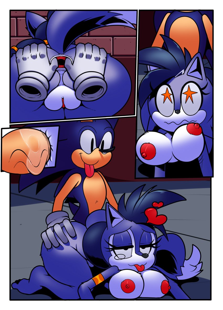 anal anal_sex anal_stretching big_breasts big_penis breasts canine cloudz comic female hedgehog huge_breasts huge_cock lupe_the_wolf male mammal penetration penis sonic_(series) sonic_the_hedgehog sonic_the_hedgehog_(archie) sonic_the_hedgehog_(comics) star_eyes superbunnygt wolf