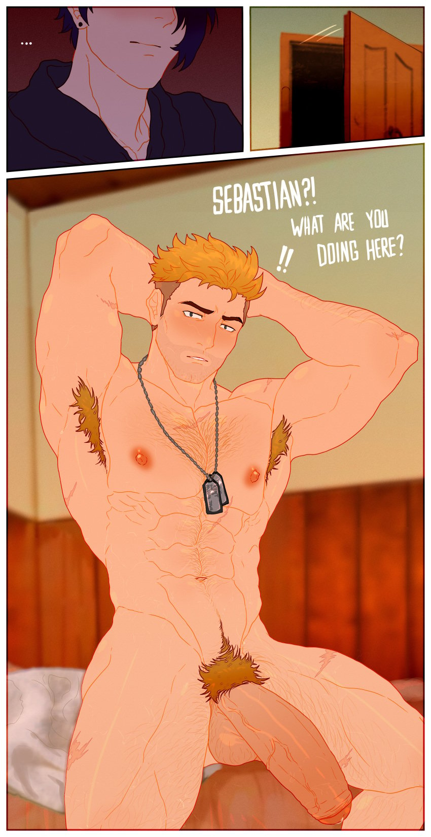 2boys abs age_difference ahe_gao anal athletic athletic_male bara barefoot big_penis blush blushed brown_hair cocky cuckoo_chan dick dilf dog_tags embarrassed english_text erection feet gay gay_sex hairy heavy_balls human kent_(stardew_valley) lad legs_up male male/male male_focus male_only male_penetrated male_penetrating male_penetrating_male male_pubic_hair muscles muscular muscular_male necklace older_male open_mouth overly_muscular penetration penis pubic_hair rimjob rimming rimming_male sebastian_(stardew_valley) spreading stardew_valley tan_body tongue_out yaoi younger_male