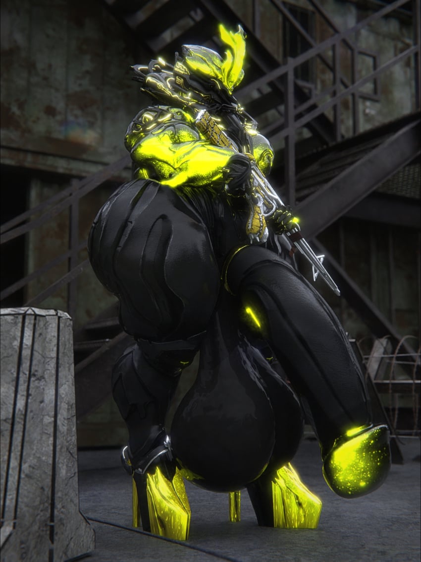 big_ass big_breasts big_penis breasts bubble_butt huge_ass huge_cock hyper hyper_penis penis qzk_forte rhino_(warframe) thick_thighs warframe wide_hips