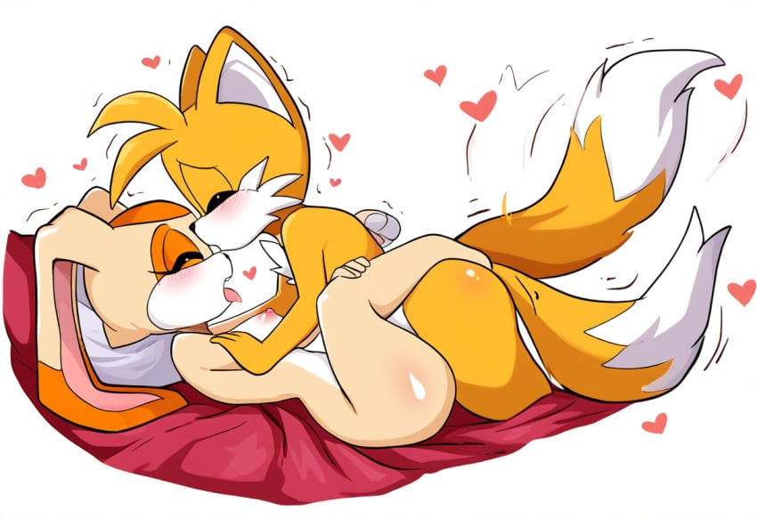 aged_up ai_generated cream_the_rabbit novelai nude romantic_couple sex sonic_(series) sonic_the_hedgehog_(series) tails tails_the_fox