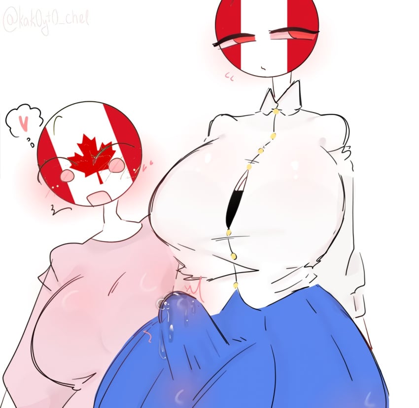 1futa 1girls big_breasts big_penis breasts canada_(countryhumans) clothed clothing countryhumans countryhumans_edit countryhumans_girl duo edited edited_image erect_nipples_under_clothes erection female fully_clothed futa_on_female futanari humanoid humanoid_penis kak0yt0_chel kak0yt0_chel_style penis peru_(countryhumans) standing student tenting thai_student_uniform thick_thighs white_skin wide_hips