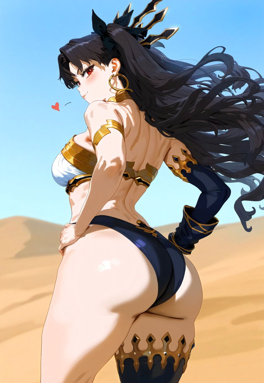 ai_generated big_ass black_hair curvy_female fate/grand_order fate_(series) gintoai ishtar_(fate) sexy_body tohsaka_rin