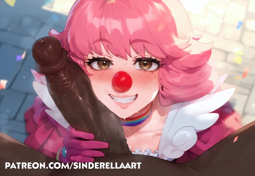 1boy1girl ai_generated big_breasts big_breasts birthday birthday_party breasts_bigger_than_head busty clown clown_girl cock commission dark-skinned_male female geiru_toneido gyakuten_saiban gyakuten_saiban huge_breasts huge_cock huge_cock interracial large_breasts large_cock large_penis party patreon patreon_url patreon_username pawg penis public sinderellaart thick voluptuous voluptuous_female