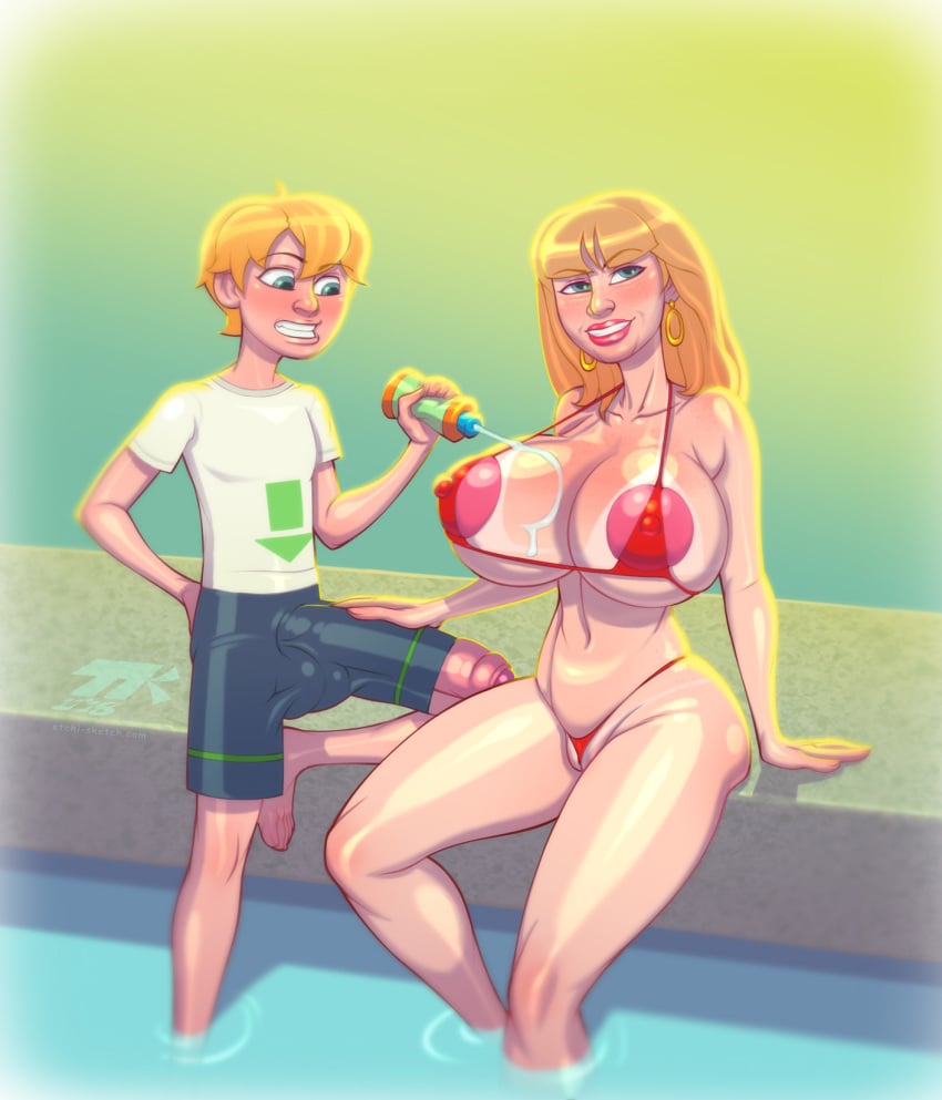 1boy 1girls areola_slip areolae balls balls_outline ballsack_outline barefoot between_labia big_balls big_breasts big_penis bikini bikini_tan bimbo blonde_hair breasts brother brother_and_sister bulge clenched_teeth clothing cream earrings erection exposed_penis female full_cleavage gray_shorts hair hand_on_penis hoop_earrings huge_breasts huge_cock incest innie_pussy large_penis legs long_hair lotion male micro_bikini milf mother_and_son nipple_bulge nipples penis penis_grasp penis_out penis_outline penis_shaped_bulge penis_through_leghole penis_to_the_knees penis_under_clothes poking_out pool red_bikini shirt shorts siblings sister small_but_hung smile straight string_bikini string_panties sunscreen swimsuit tan_lines tanline teenager teeth thick_penis thick_thighs thighs turk128 uncut water