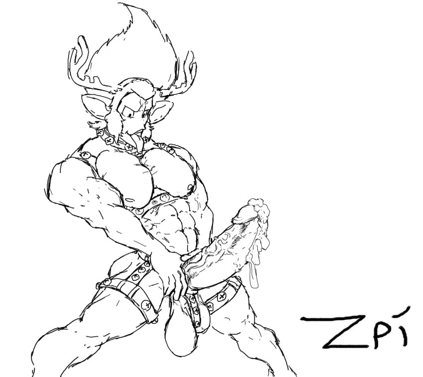 boner christmas cum erection huge_cock khan_karkass male male_only monochrome muscles reindeer solo wakfu zenpei zenpei4 zenpon