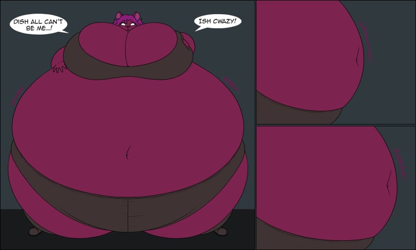 bbw big_ass big_breasts breasts bubble_butt cleavage female furry huge_ass huge_breasts inflation lj_caffie overweight spherical_inflation tagme thick_thighs weight_gain wide_hips