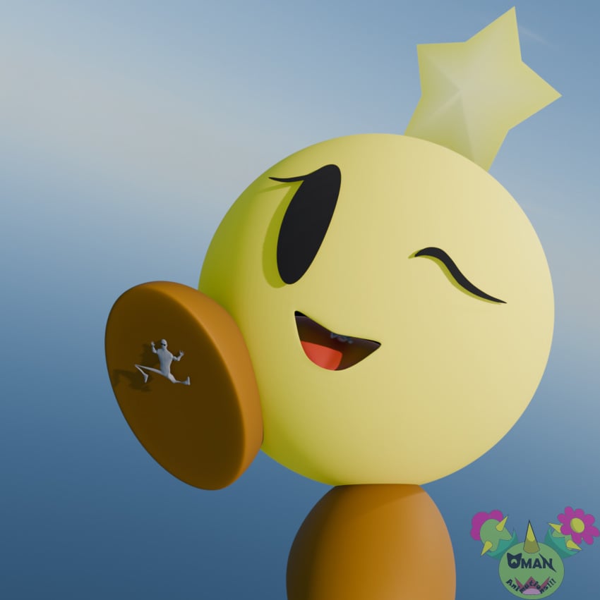 absurd_res anon anonymous crush eating feet_focus female flattened foot_crush hi_res macro male male/female mario_and_luigi_(series) mario_bros nintendo omananimations spirit starlow stuck_to_foot vore