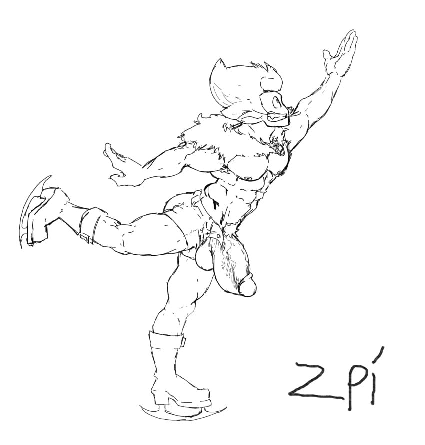 boner christmas dofus elf erection huge_cock ice_skates ice_skating male male_only monochrome muscles solo tristepin wakfu zenpei zenpei4 zenpon