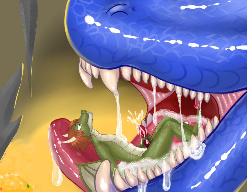 anthro auction digestion dragon duo eating felicer furry furry_only macro male male_only masturbation micro nom oral oral_vore penis predator/prey reptile saliva scalie soft_vore swallowing teeth throat tongue vore ych