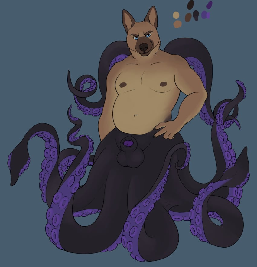 canine chimera chubby hybrid male mammal penis ruggy solo tentacle wolf