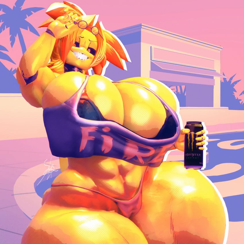 1girls 3d 3d_(artwork) animatronic avian big_breasts black_sclera bra breasts five_nights_at_freddy's five_nights_at_freddy's_2 glasses grand_theft_auto_vi highres justminkov large_breasts large_thighs looking_at_viewer meme monster_energy outdoors panties pool robot_girl scottgames sharp_teeth short_hair smile solo thick_thighs thighs toy_chica_(fnaf) toy_chica_(justminkov) toy_chica_(thebigtoychica) venus_body voluptuous_female whore yellow_eyes yellow_hair yellow_skin