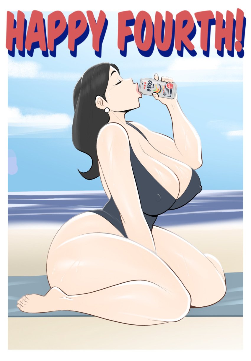1girls 4th_of_july big_ass big_breasts big_thighs breasts breasts_bigger_than_head bust busty chest curvaceous curvy curvy_figure digital_media_(artwork) drinking female female_focus hips hourglass_figure huge_ass huge_breasts huge_thighs jopuari large_ass large_breasts large_thighs legs light-skinned_female light_skin lisa_(jopuari) mature mature_female milf mother one-piece_swimsuit original original_character slim_waist swimsuit text thick thick_hips thick_legs thick_thighs thighs voluptuous waist wide_hips wide_thighs