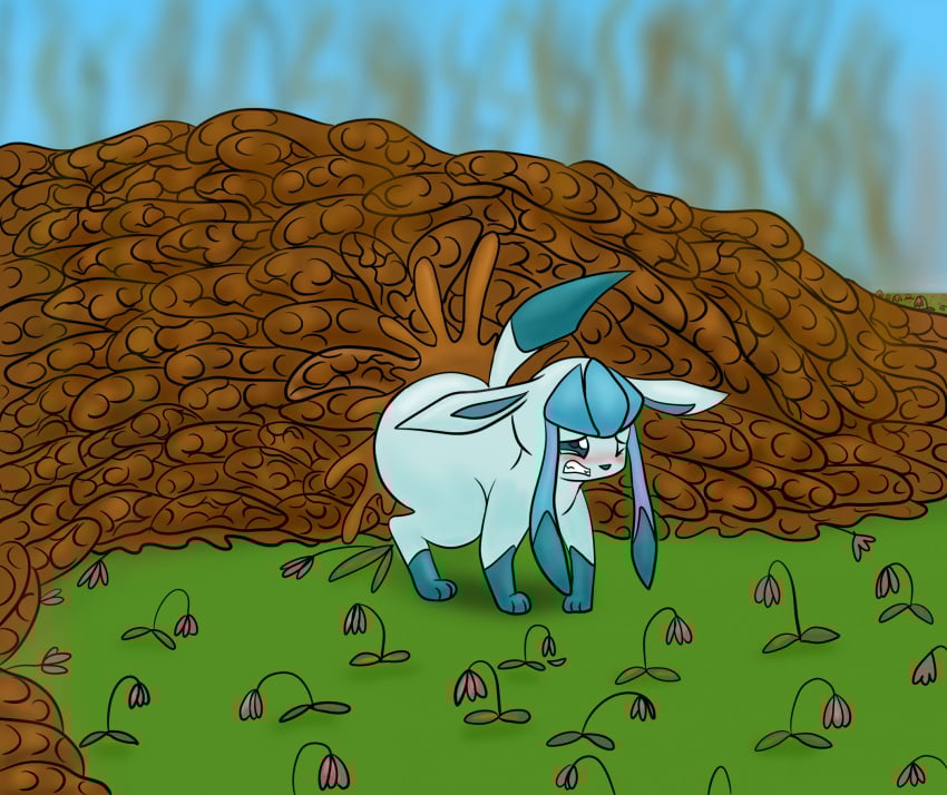 1girls 2024 2d 2d_(artwork) 2d_artwork blue_eyes blue_fur blush canid canine chubby chubby_female color commission dead_plant defecating defecation embarrassed female female_fox feral fox furry furry_female game_freak generation_4_pokemon glaceon humiliation hurt hyper_scat nintendo pain pokemon pokemon_(species) pooping pooping_on_floor pushing scat serafim6394 shitting smelly stinky stomach_ache straining video_games vixen vulpine wide_hips